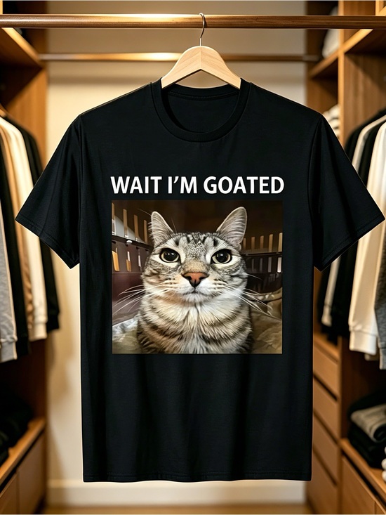 Kaye B Other - Wait I'm Goated Silly Cat Meme T-Shirt